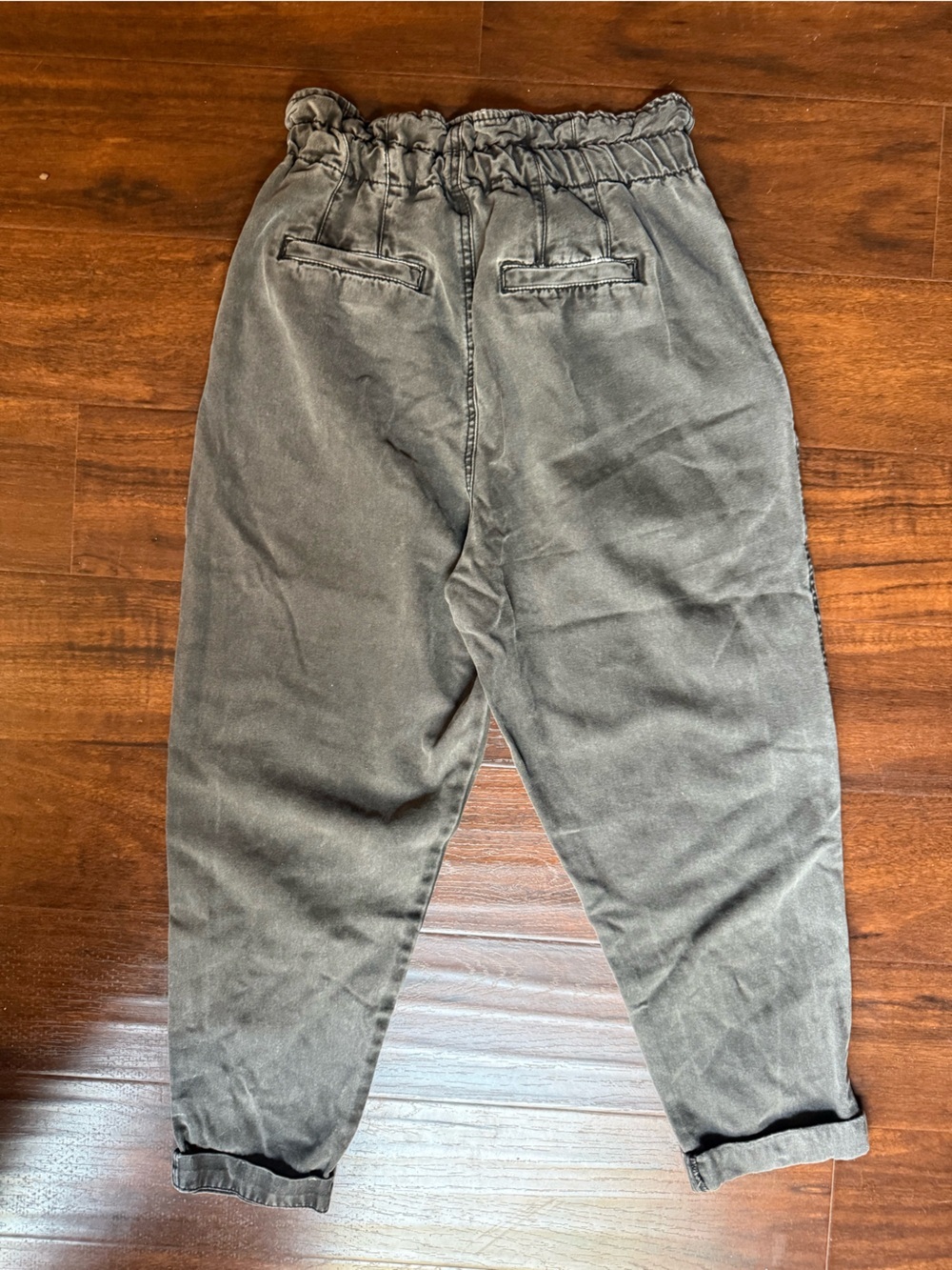 Free People Margate Pleated Balloon Pant size XS charcoal grey - Picture 3 of 6